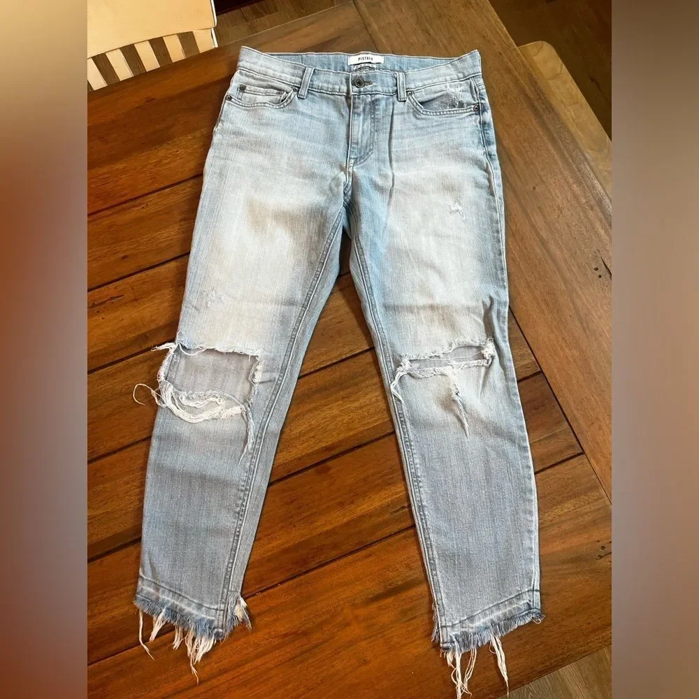 PISTOLA Classic Mid-Rise Light Blue Women’s Jeans; Size 30